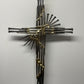 Ascending Descending Cross - Metal Wall Sculpture - A Brutalist Mid-Century style - in the form of a cross
