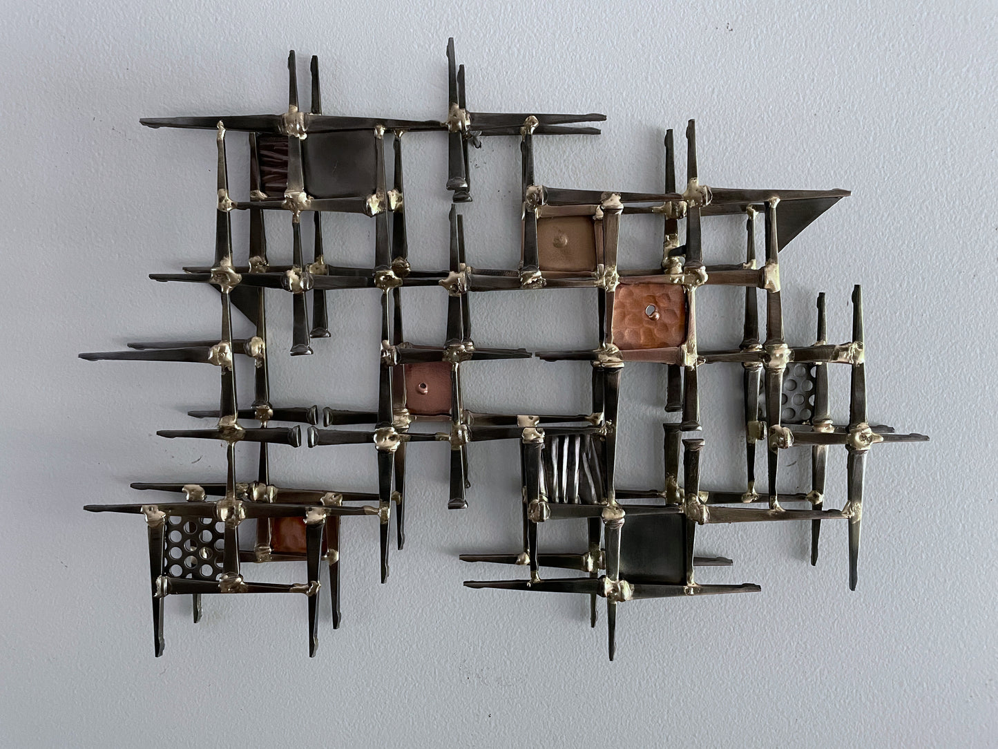 Better Together - Brutalist Mid-Century style Metal Wall Sculpture