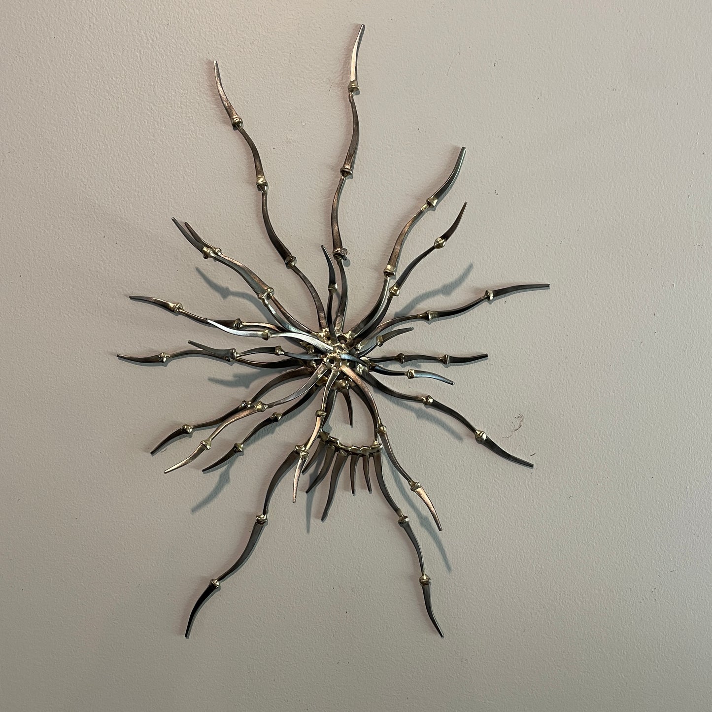 Medusa's Crown - #5 in a series - Brutalist Mid-Century style Metal Wall Sculpture