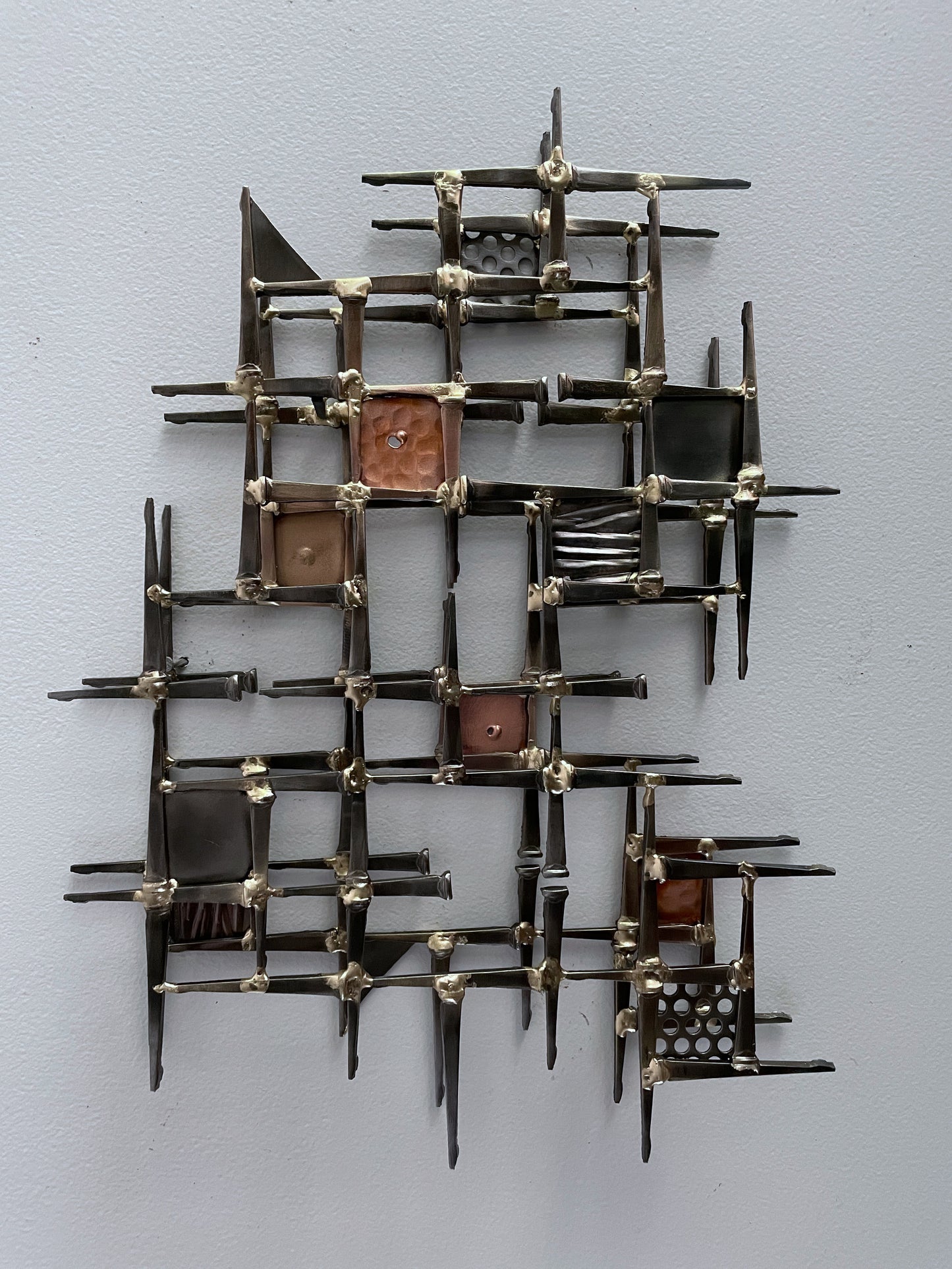 Better Together - Brutalist Mid-Century style Metal Wall Sculpture