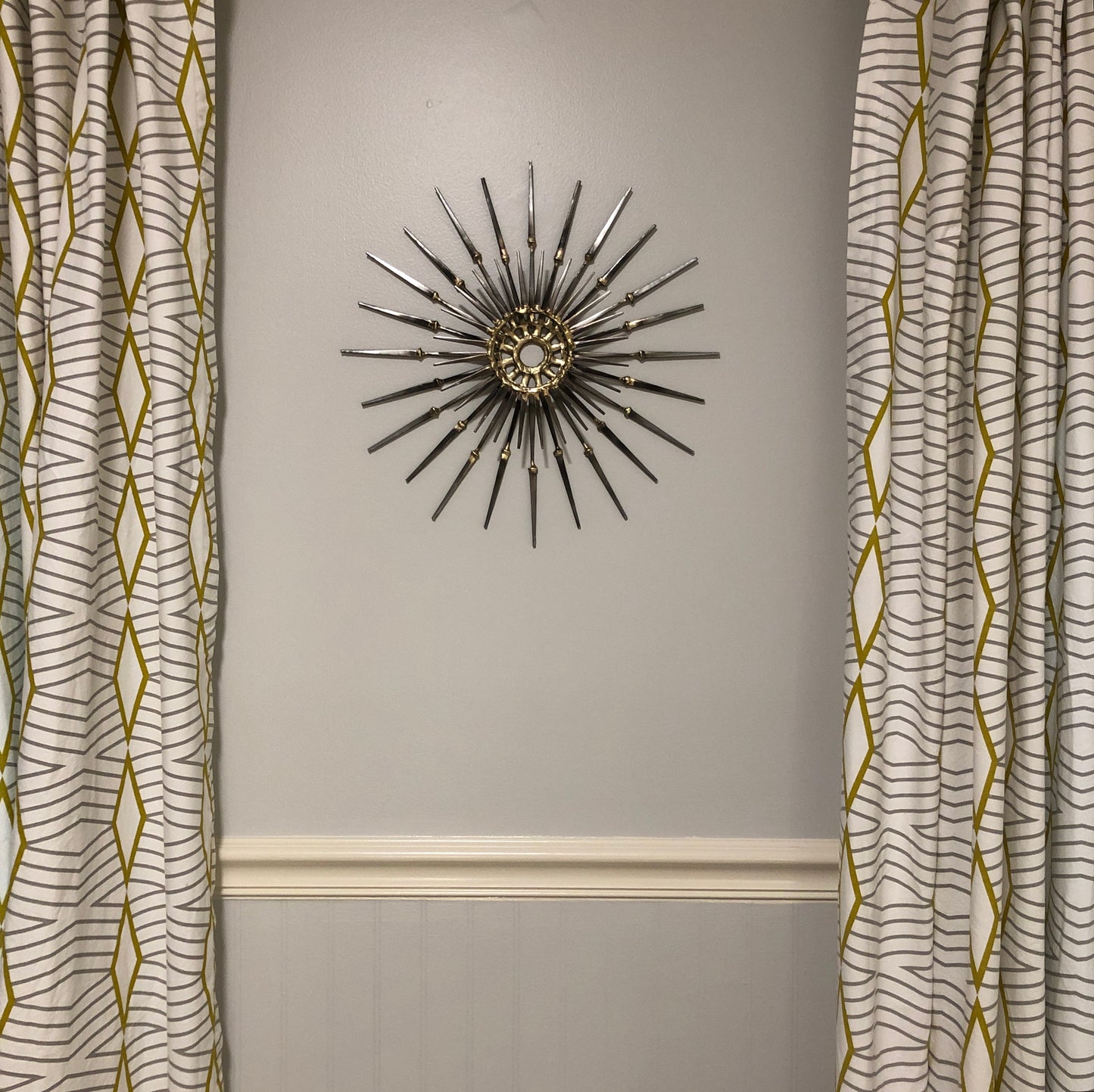 Elevated Crown - Metal Wall Sculpture - Brutalist Mid-Century style