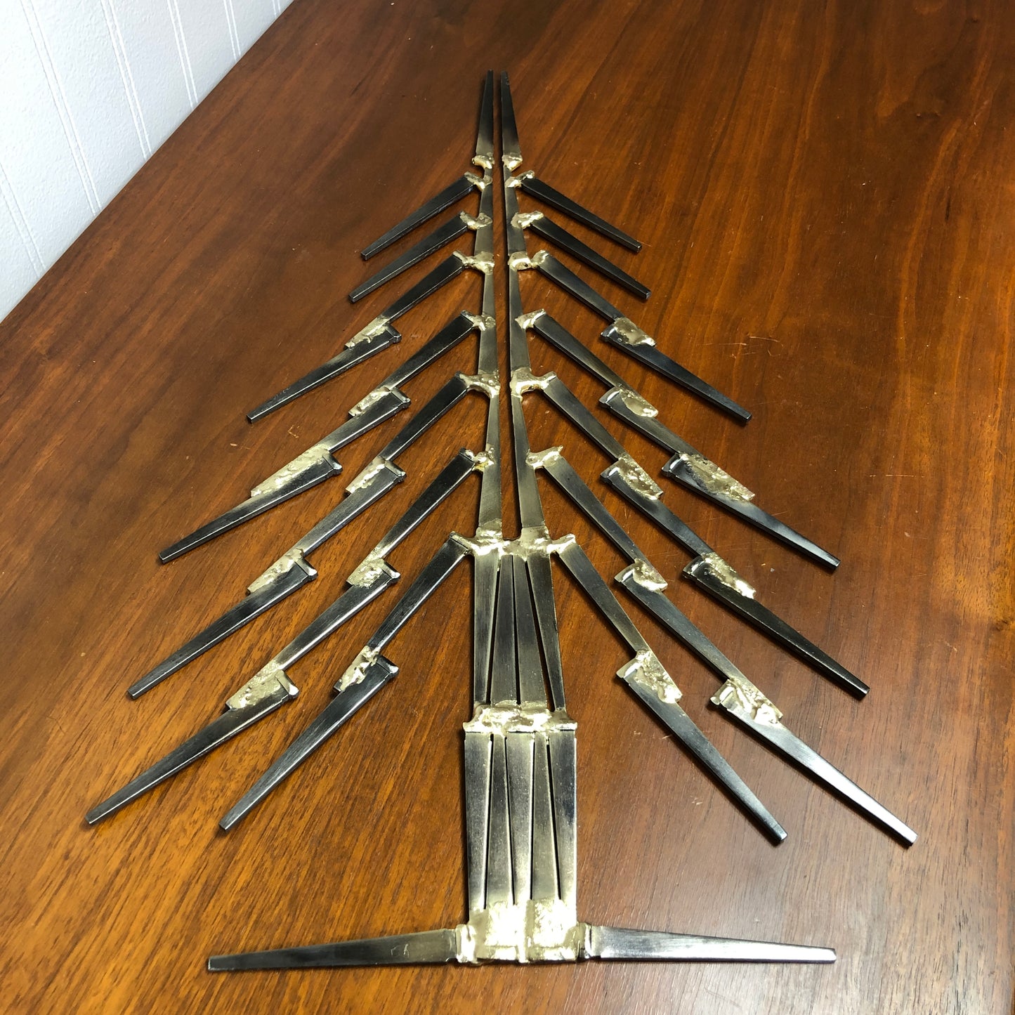 Metal Free Standing Spruce Tree - Brutalist Mid-Century style