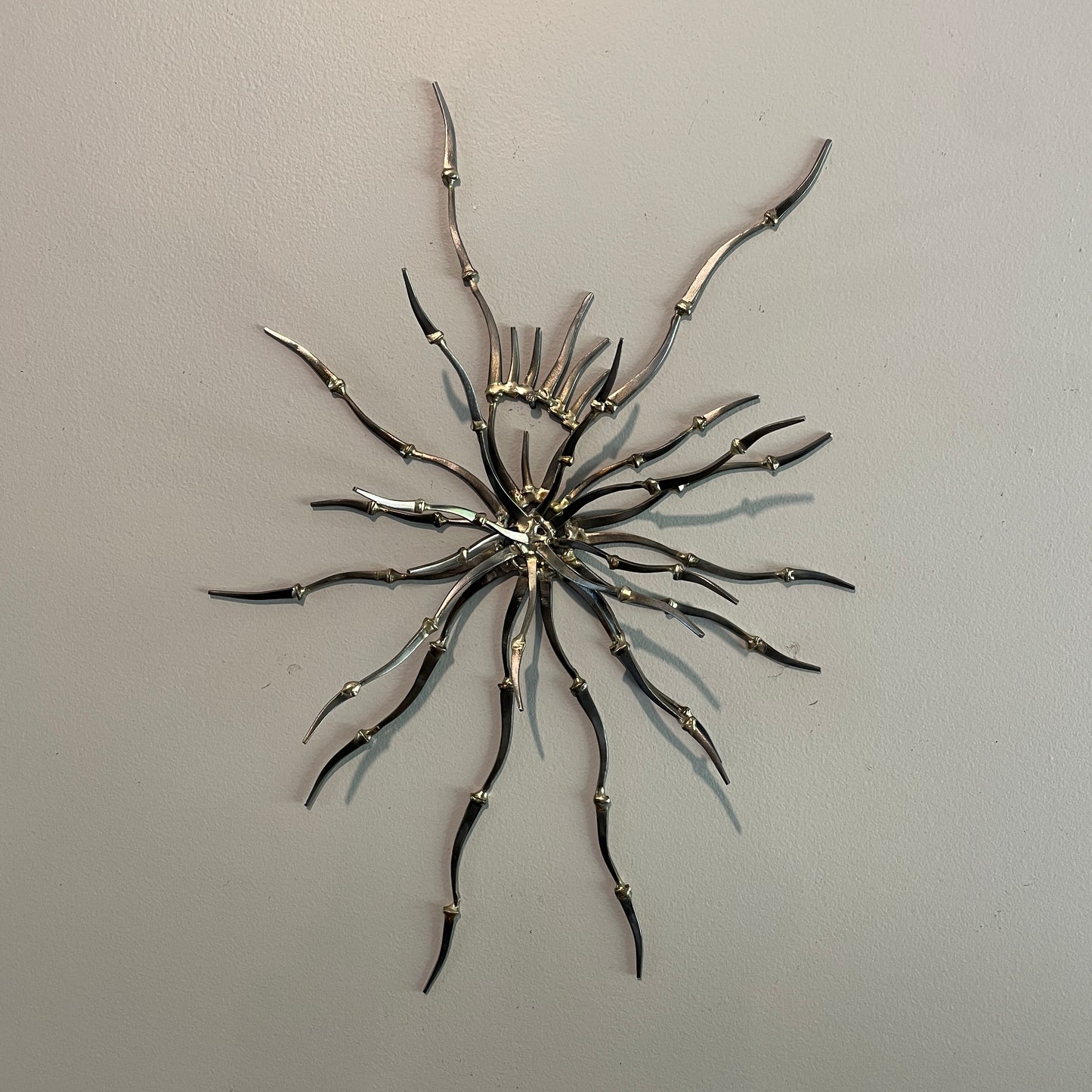Medusa's Crown - #5 in a series - Brutalist Mid-Century style Metal Wall Sculpture