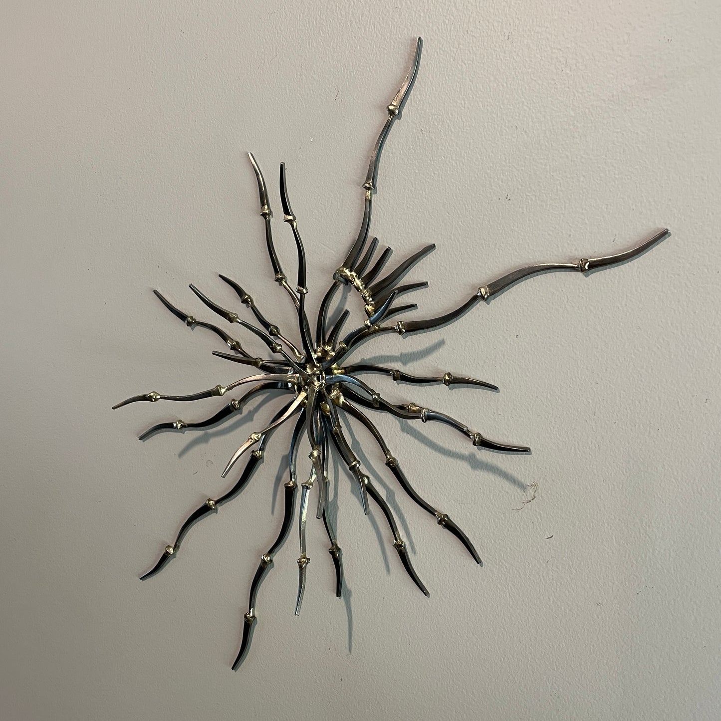 Medusa's Crown - #5 in a series - Brutalist Mid-Century style Metal Wall Sculpture