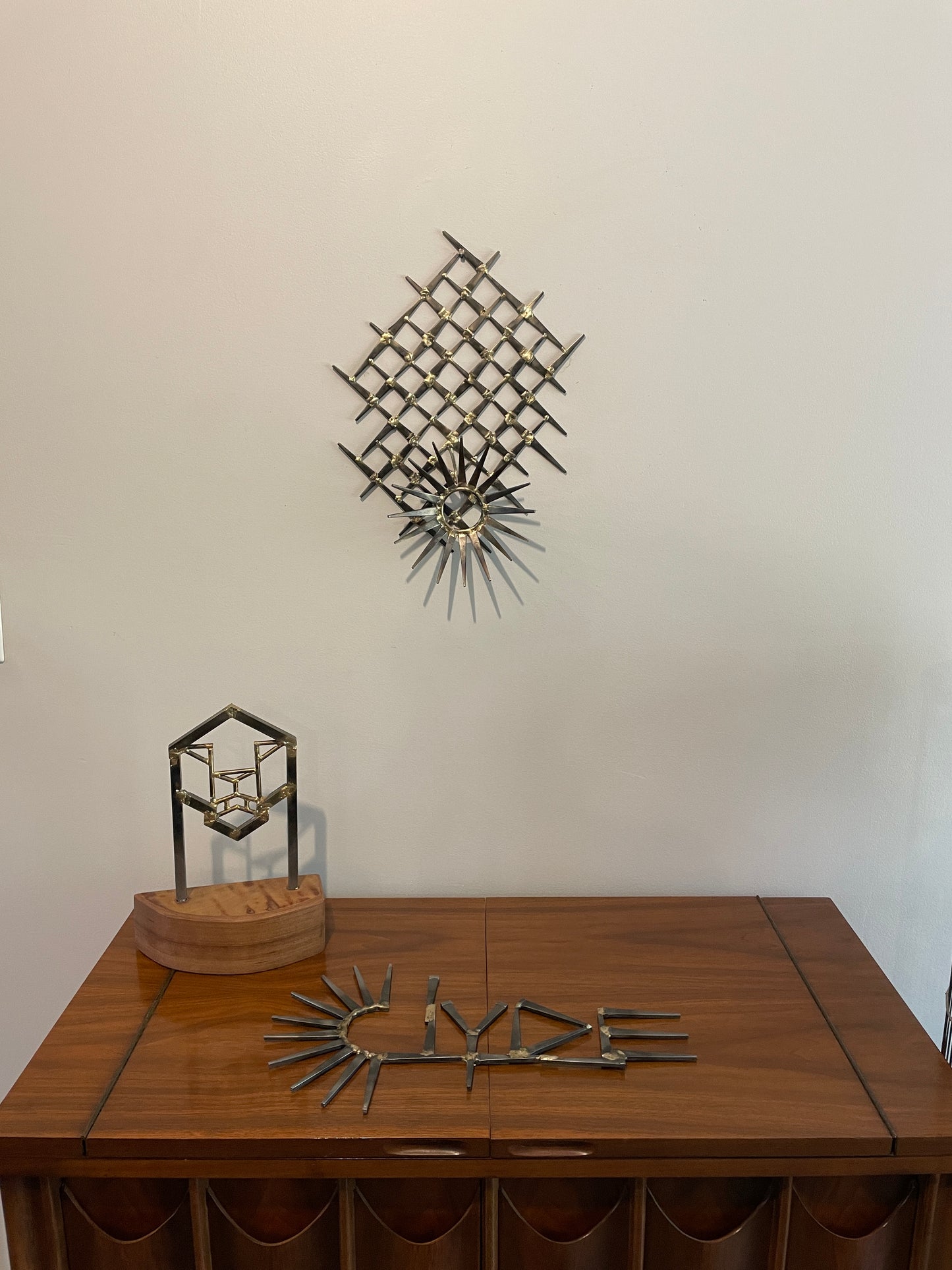 Sundrop - Medium - Brutalist Mid-Century style Metal Wall Sculpture