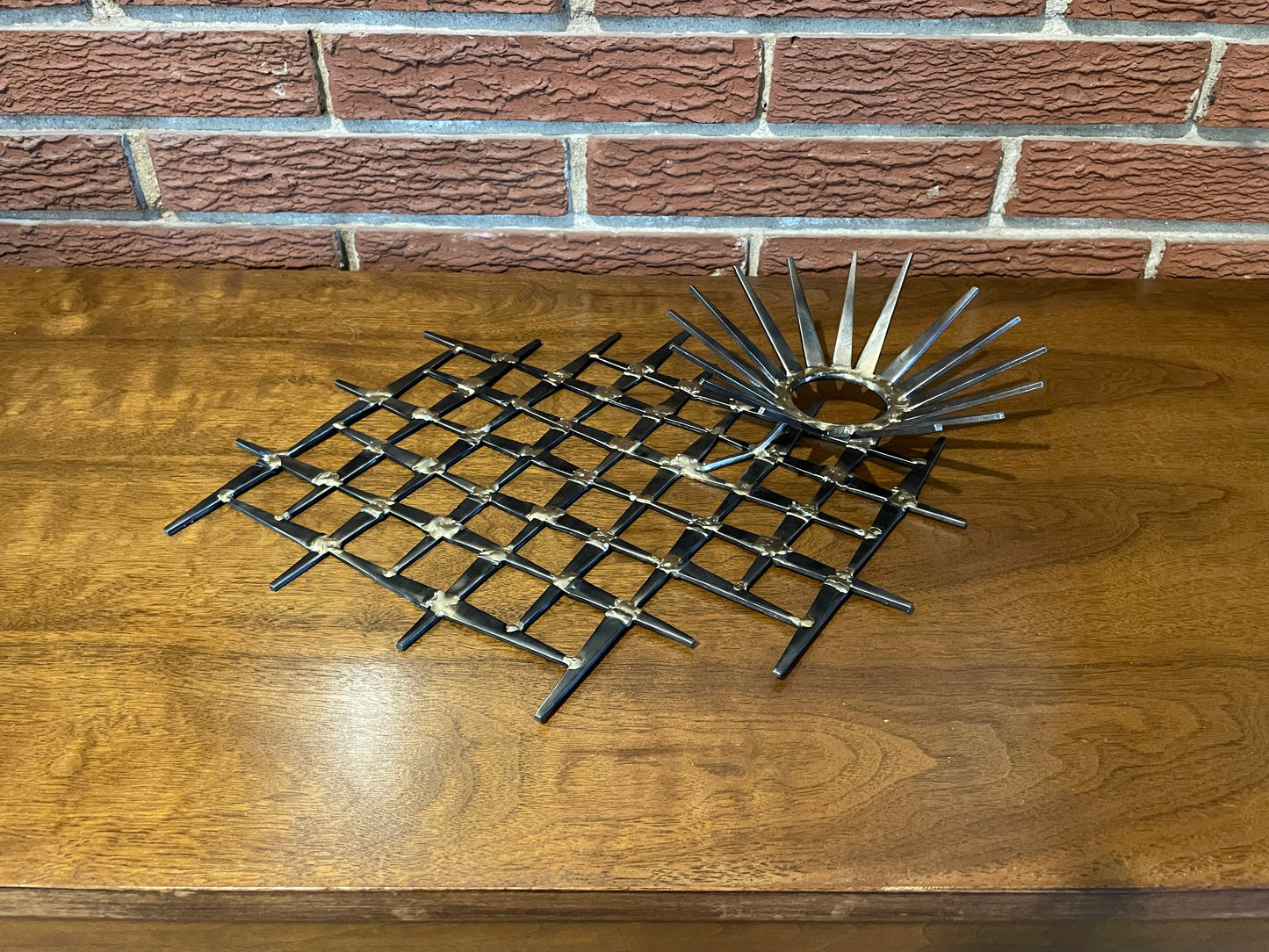 Sundrop - Medium - Brutalist Mid-Century style Metal Wall Sculpture