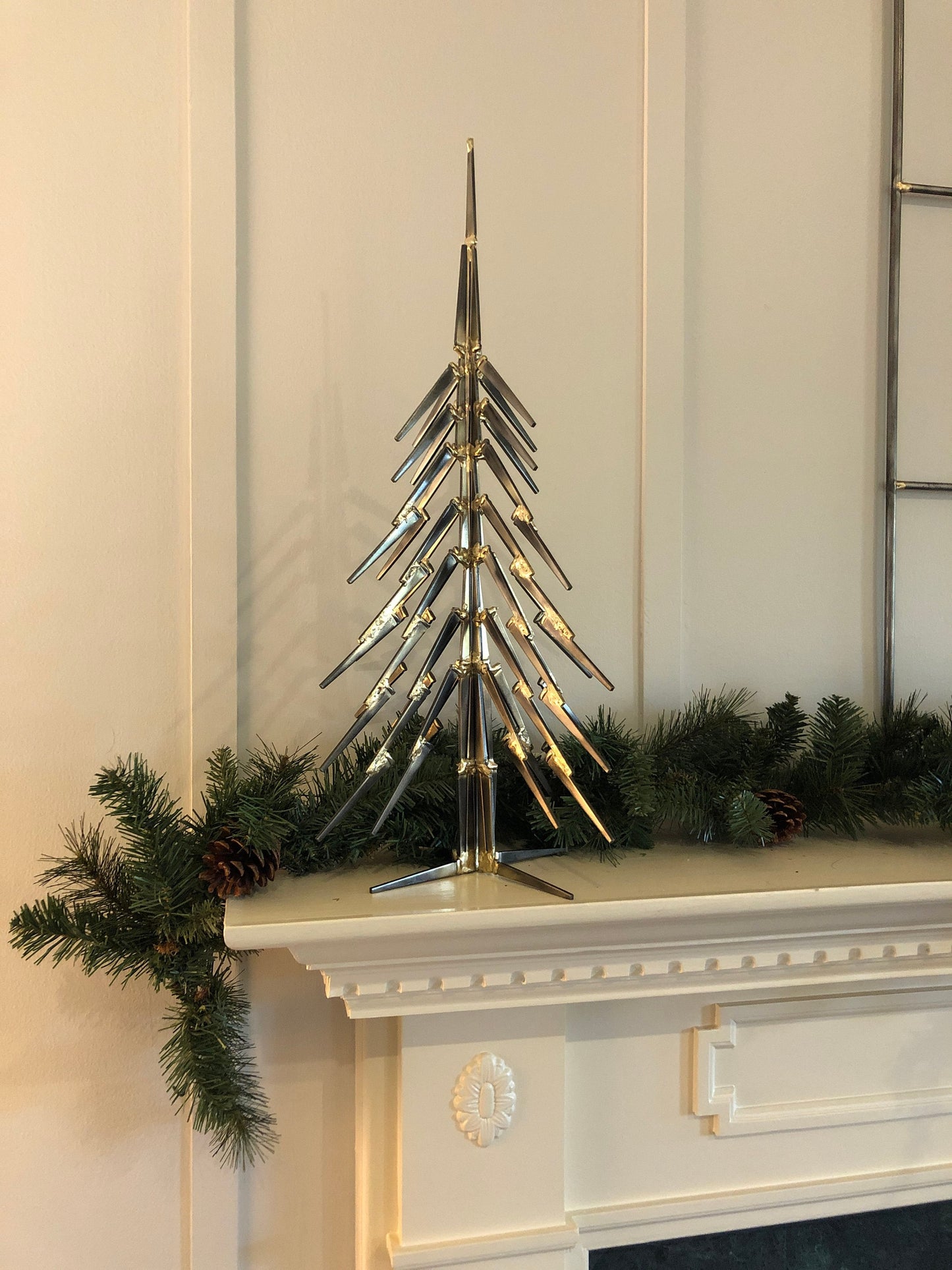 Metal Free Standing Spruce Tree - Brutalist Mid-Century style