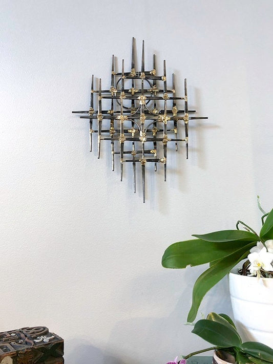 Inside Out - Brutalist Mid-Century style Metal Wall Sculpture
